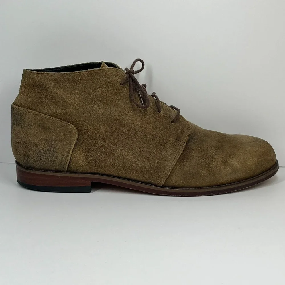 Nisolo Suede Leather Chukka Boots Men's 12 Casual Comfort Lace Up Preppy Tobacco